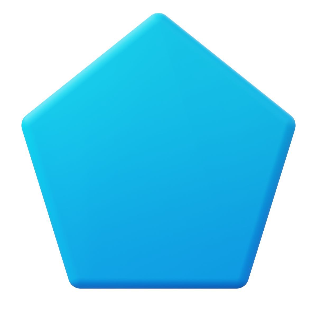 3d fluency style пятиугольник icon