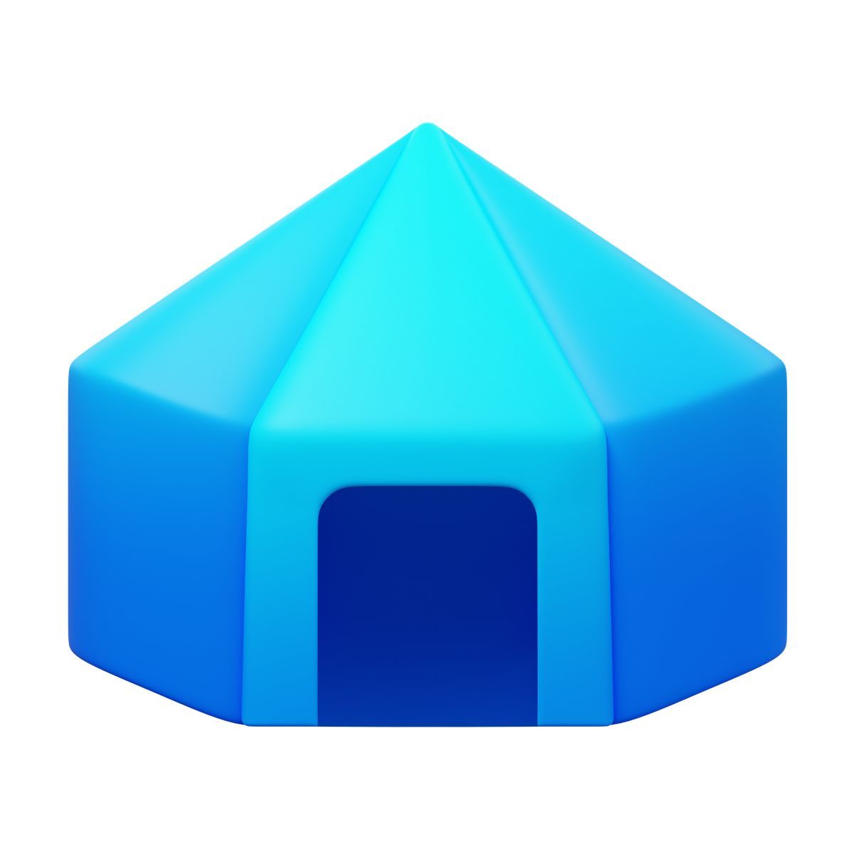 3d fluency style 다각형 텐트 icon