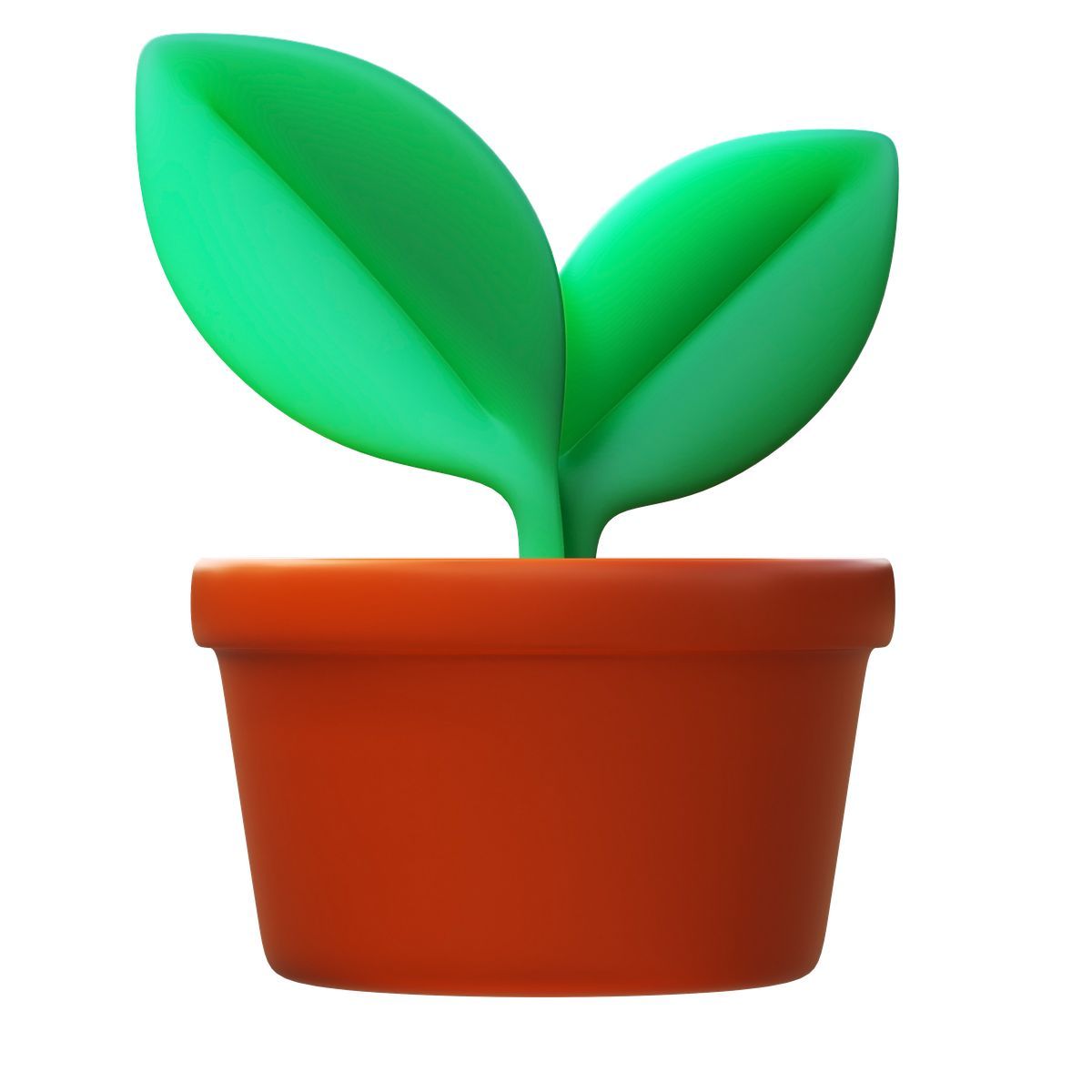 3d fluency style pianta da vaso icon