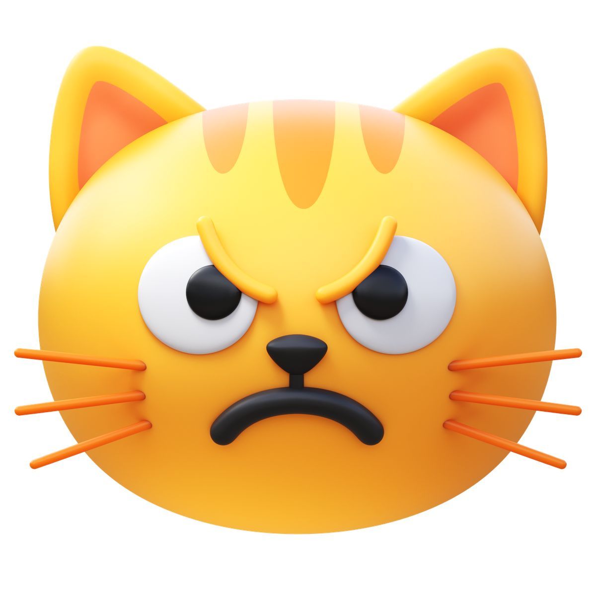 3d fluency style pouting cat icon