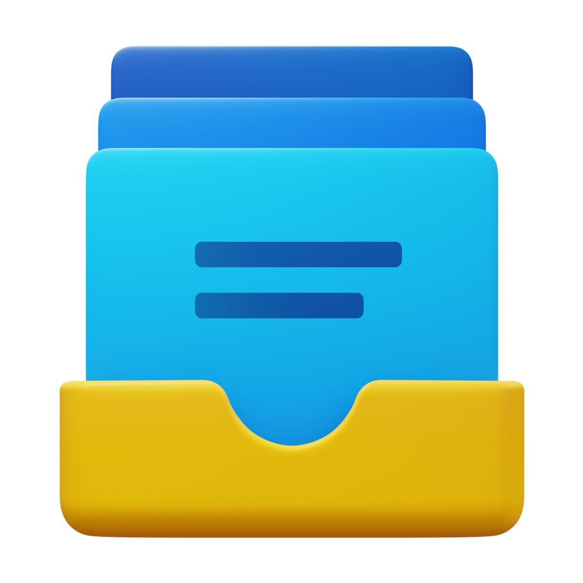 3d fluency style product documents icon