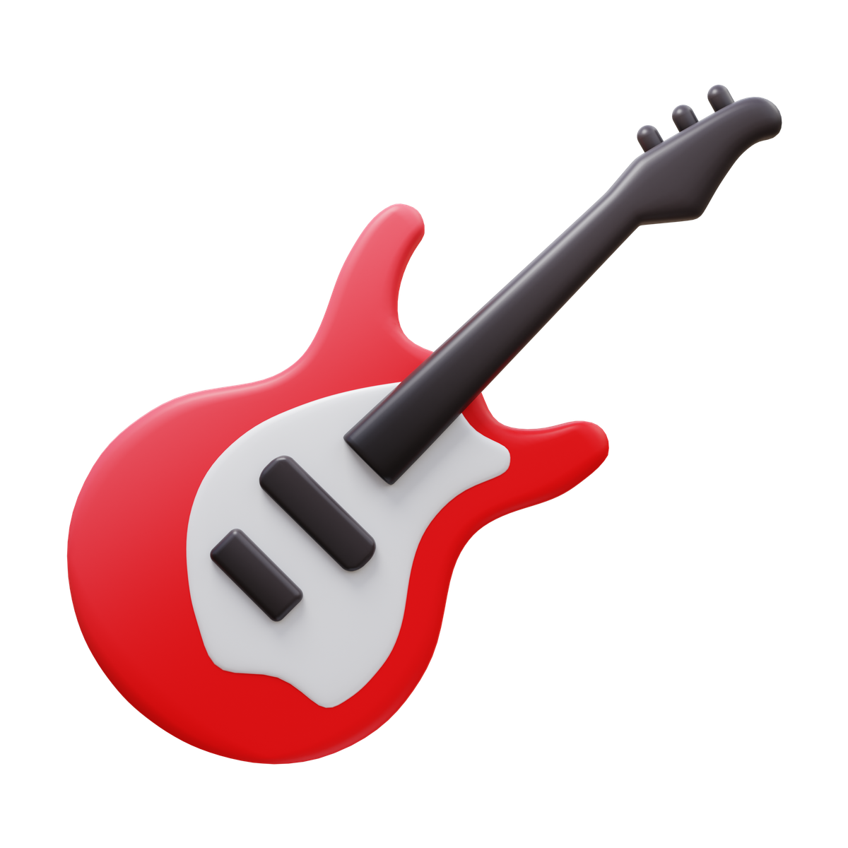 3d fluency style rock music icon