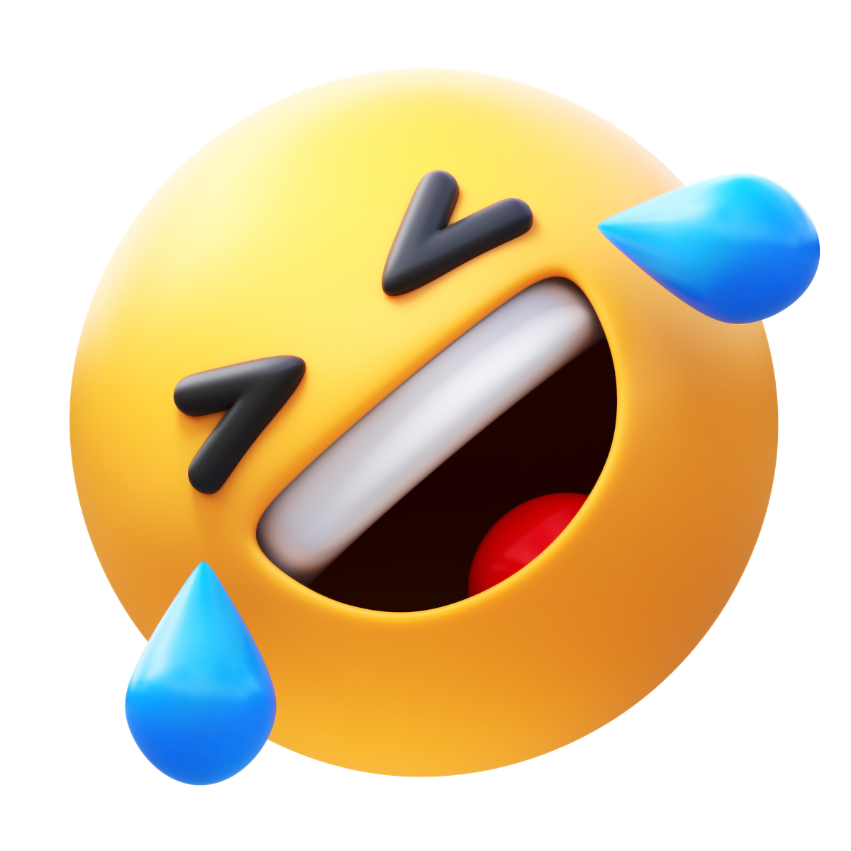3d fluency style rolling on the floor laughing icon