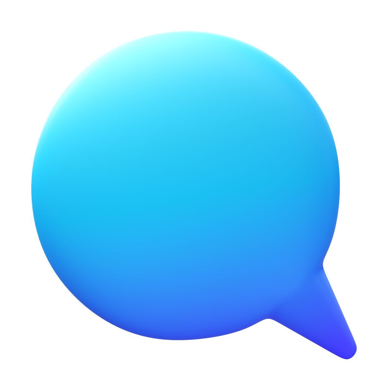 3d fluency style 圆形对话泡泡 icon