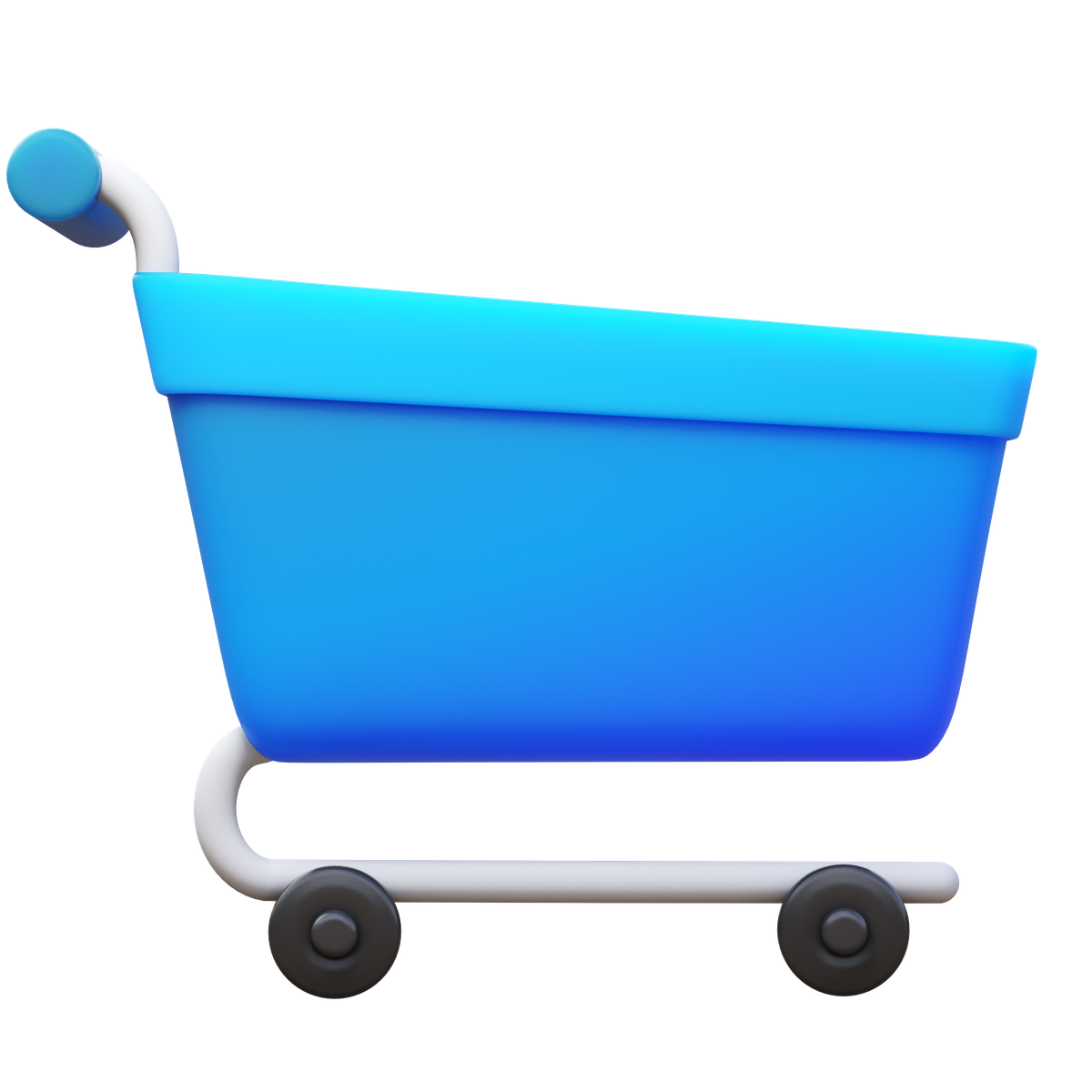 3d fluency style shopping cart icon