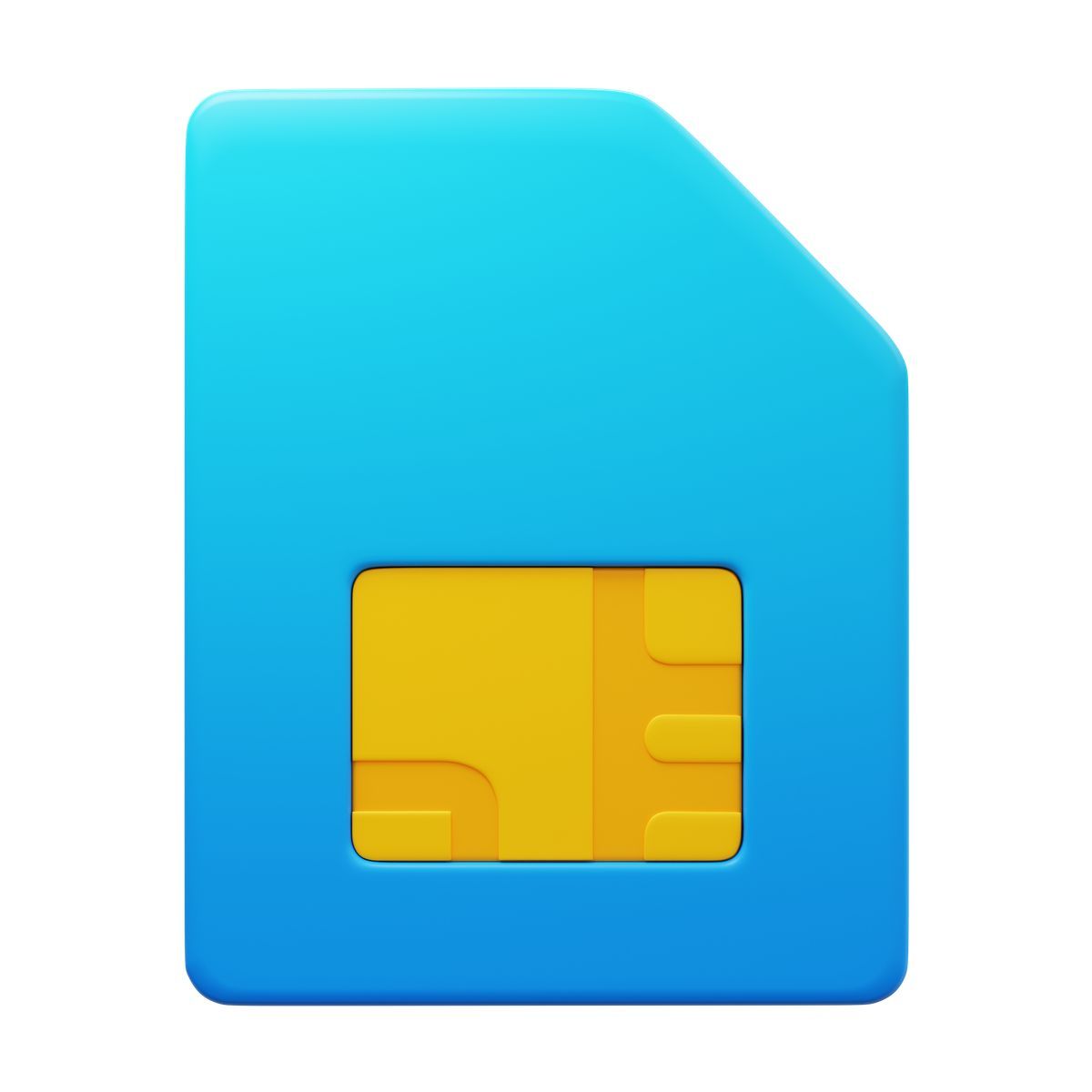 3d fluency style scheda sim icon