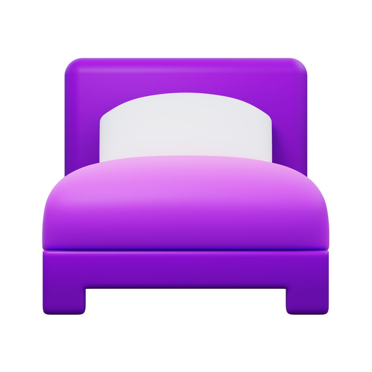 3d fluency style 单人床 icon