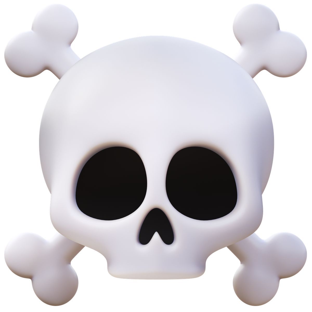 3d fluency style skull and crossbones icon