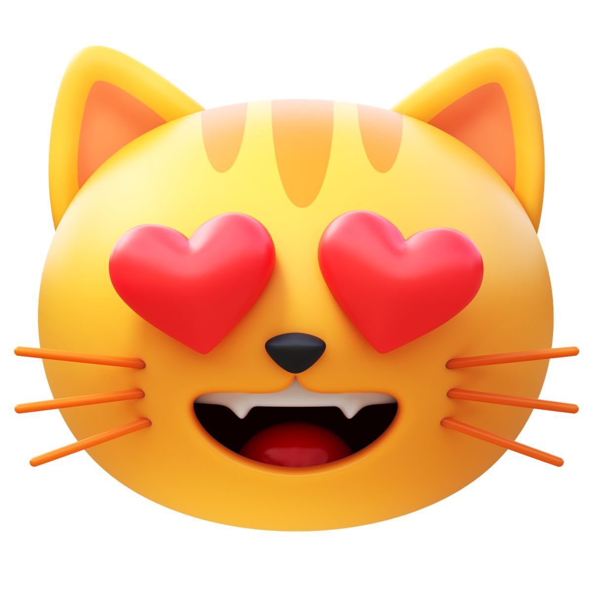 3d fluency style smiling cat with heart eyes icon