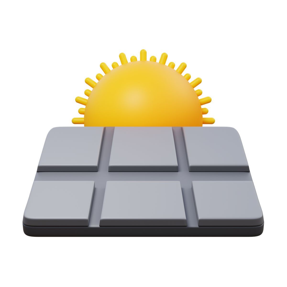 3d fluency style solar panel icon