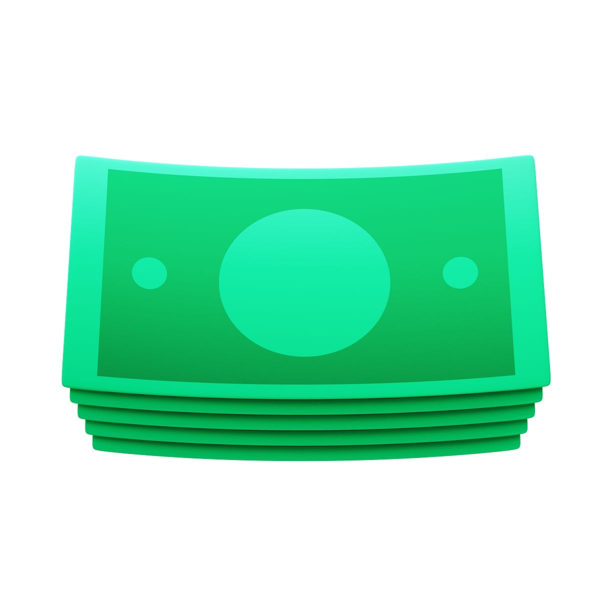 3d fluency style 돈의 스택 icon