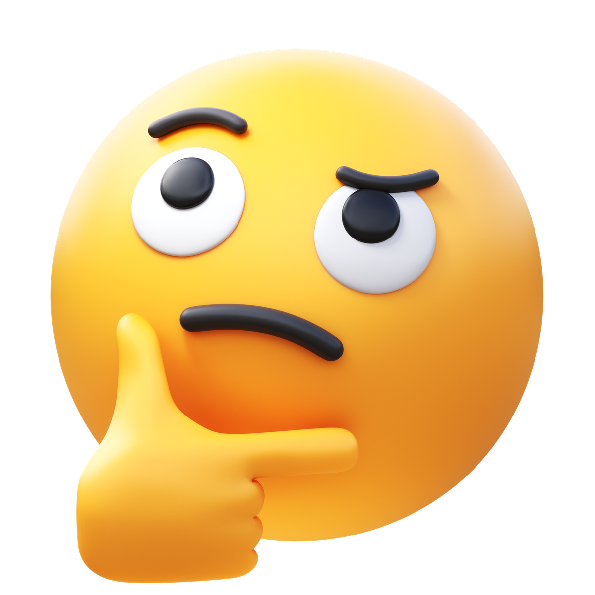 3d fluency style thinking face 2 icon