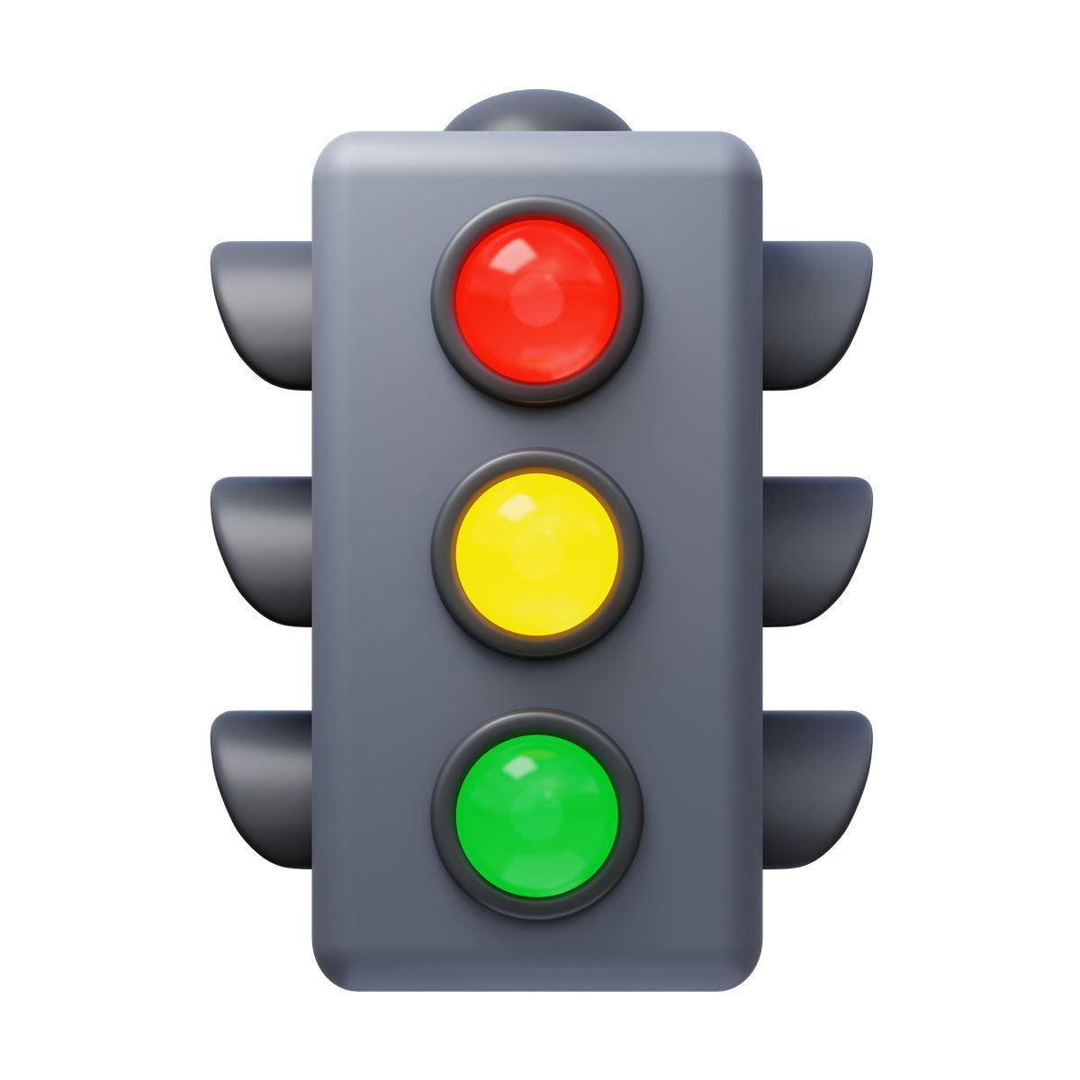 3d fluency style traffic light icon