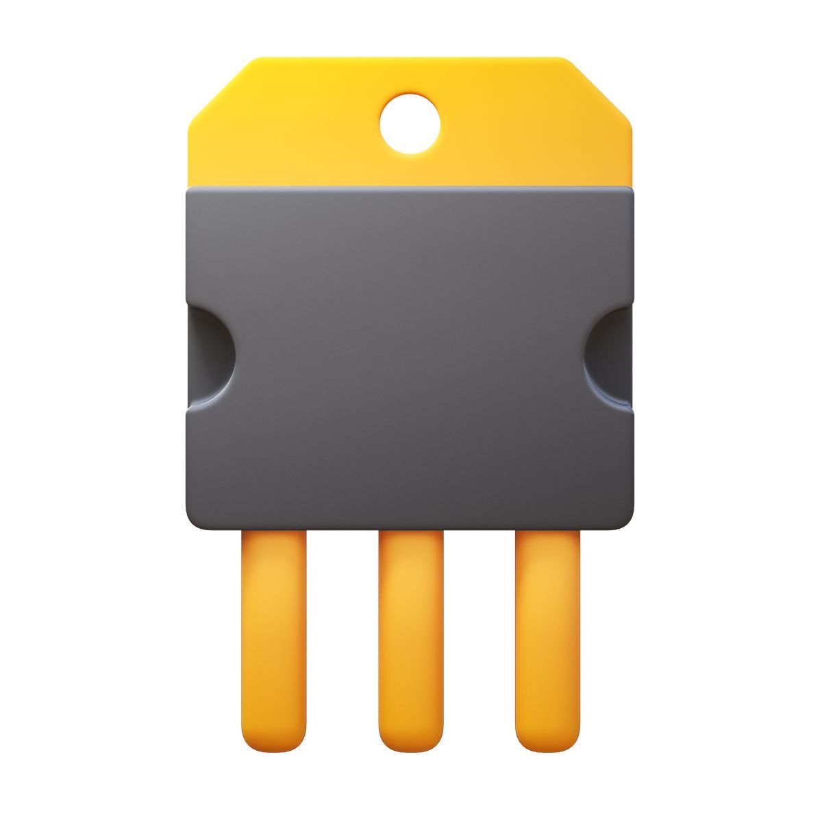 3d fluency style transistor icon