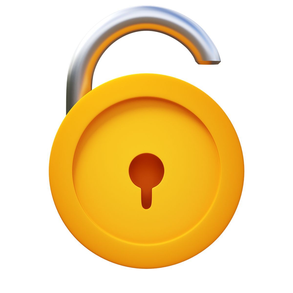 3d fluency style 2 잠금을 해제 icon