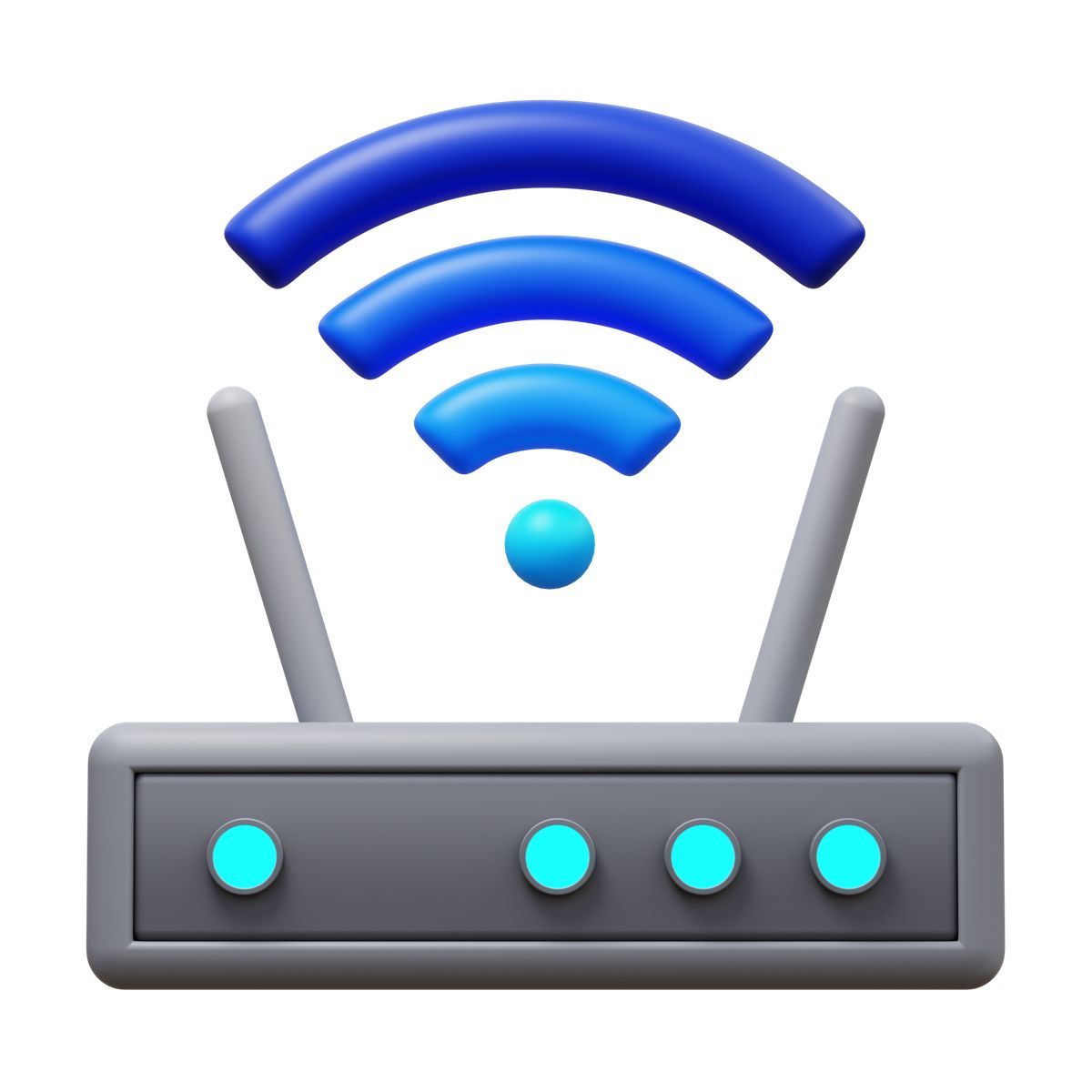 3d fluency style wi fi router icon