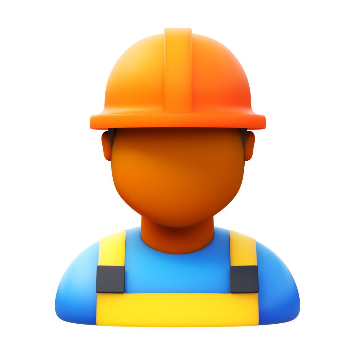 3d fluency style 男性工人 icon
