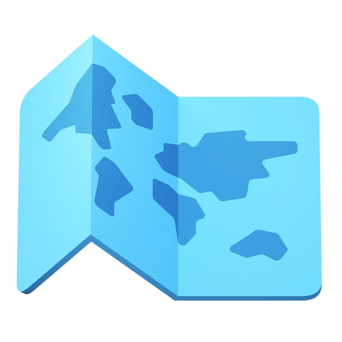 3d fluency style 세계지도 icon