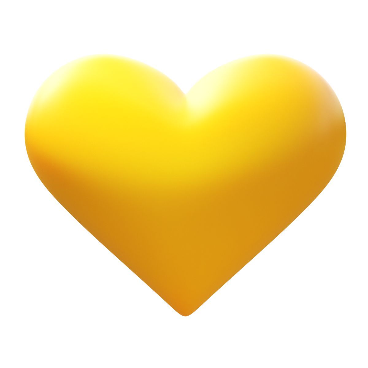 3d fluency style coeur jaune icon