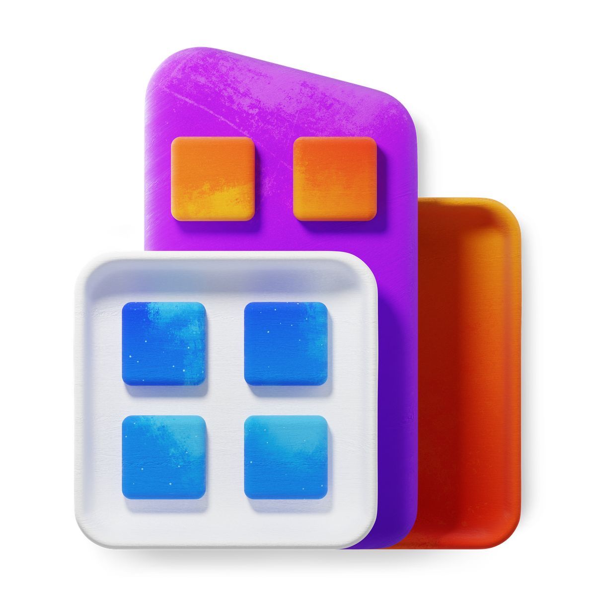 3d fluent style 3d colorful abstract city icon