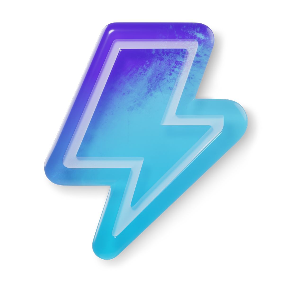 3d fluent style 3d lightning icon