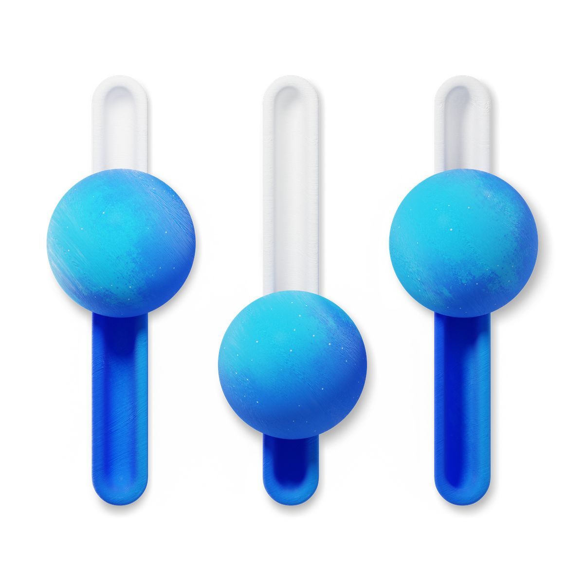 3d fluent 스타일 blue sliders ui 아이콘