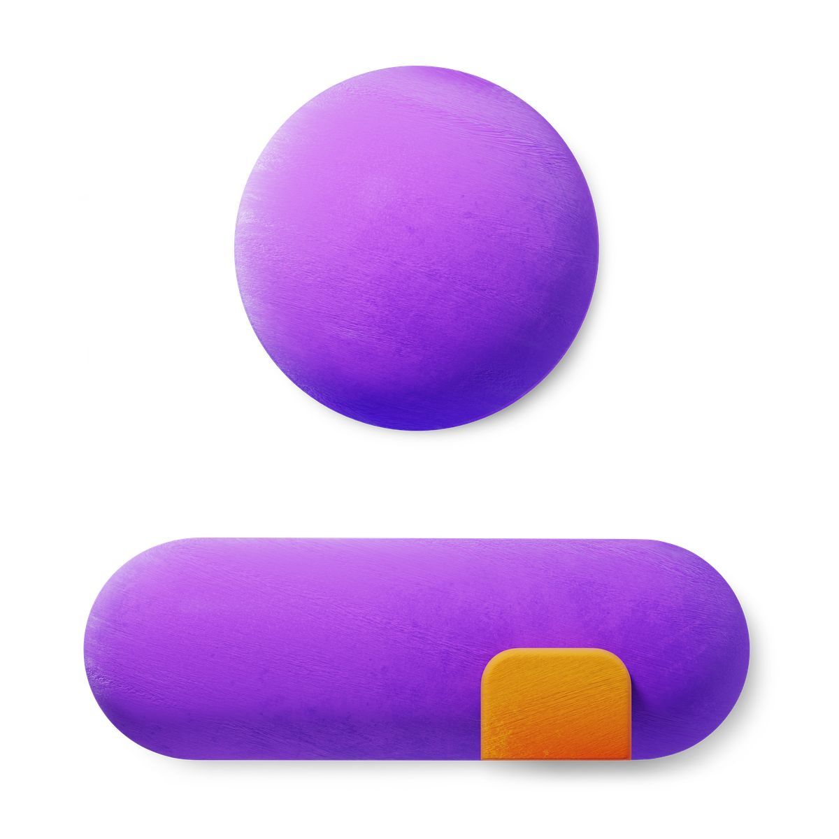 3d fluent 风格 administrator account with purple body and access badge 图标
