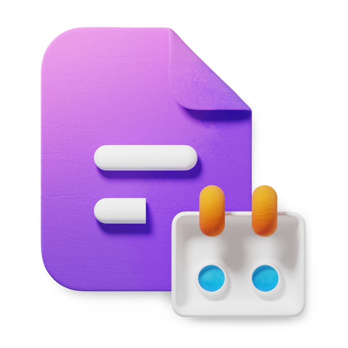 3d fluent 风格 agenda document with calendar date reminder and appointment 图标