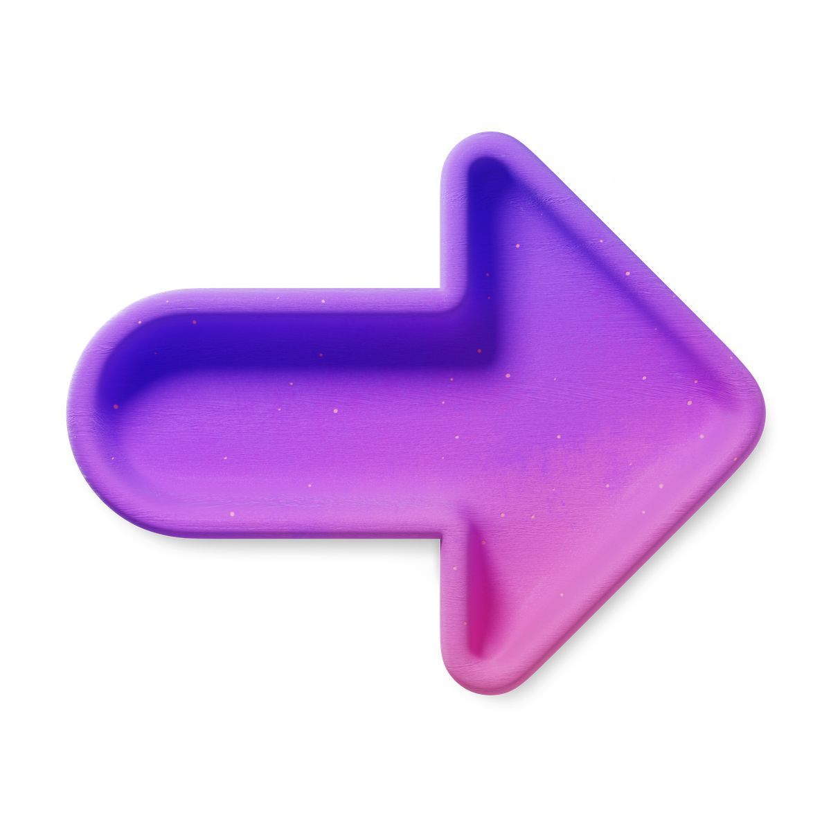 3d fluent 스타일 arrow right colorful pointer indicating forward movement and progress direction 아이콘