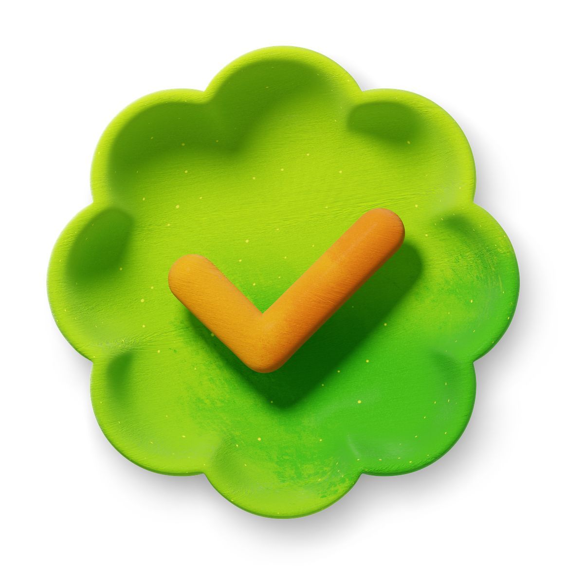 3d fluent スタイル checkmark badge for verified account status and approval アイコン