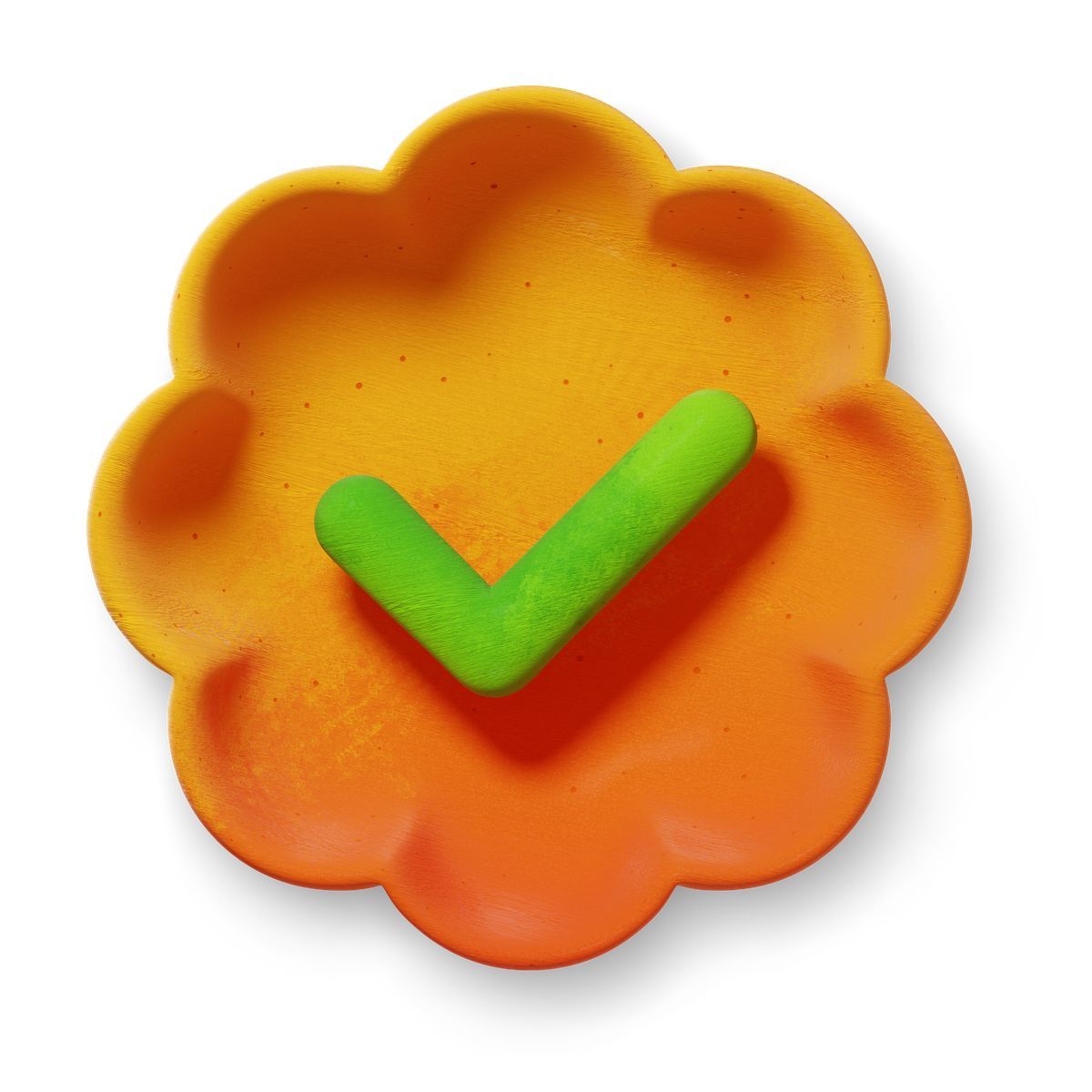 3d fluent スタイル checkmark badge for verified account status and successful approval アイコン