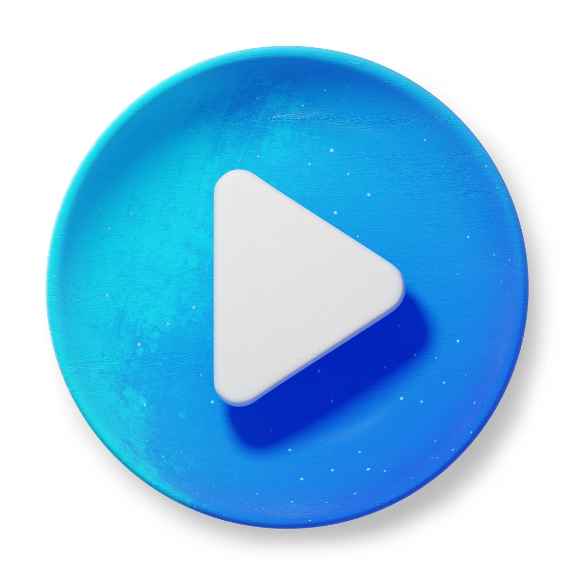 3d fluent Stil circled blue play button Icon