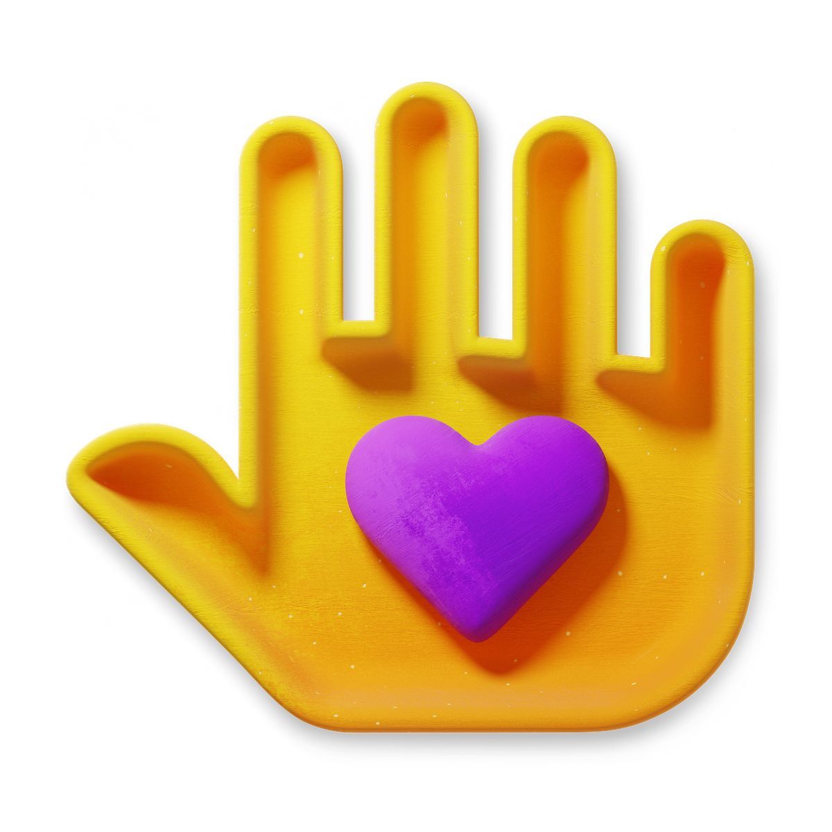 3d fluent スタイル hand holding heart symbol for charity and volunteer support アイコン