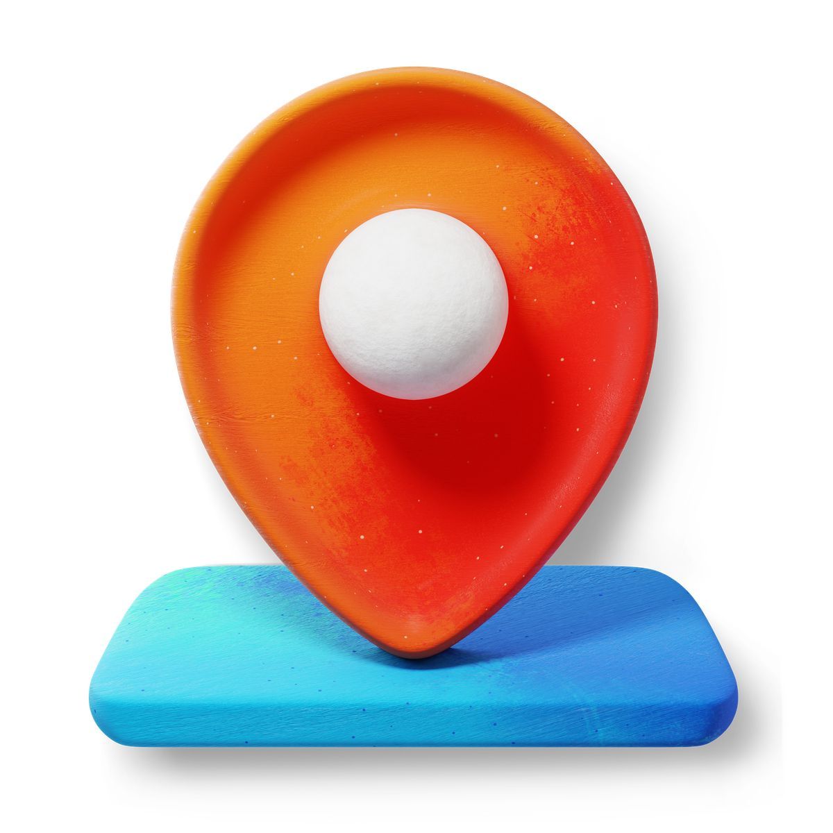 3d fluent style map location marker icon for gps navigation icon