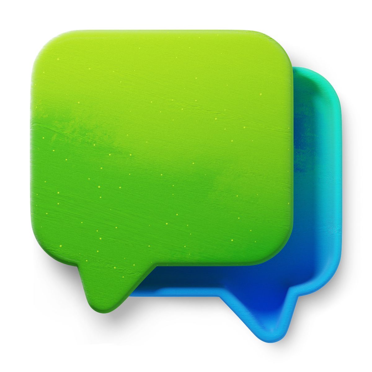 3d fluent スタイル message speech bubbles for online chat communication and dialogue アイコン