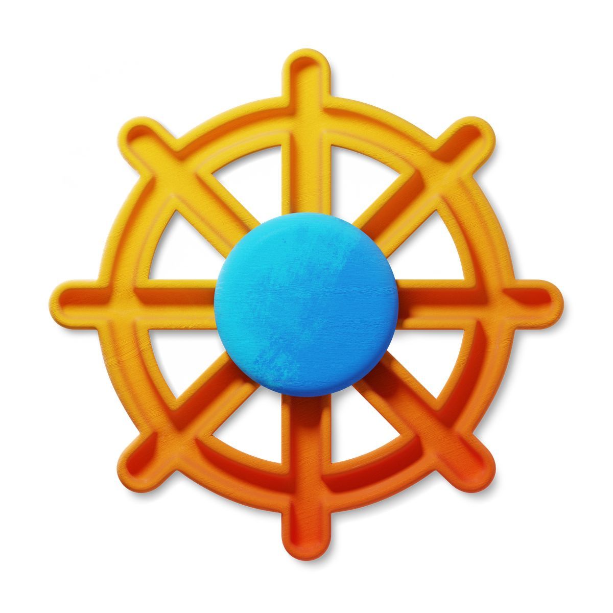 3d fluent 스타일 navigation wheel symbolizing leadership direction and guidance at sea 아이콘