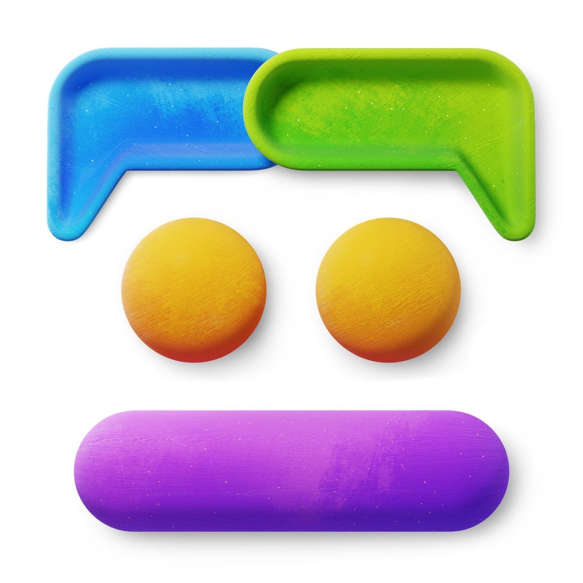 3d fluent style online discussion with colorful chat bubbles icon