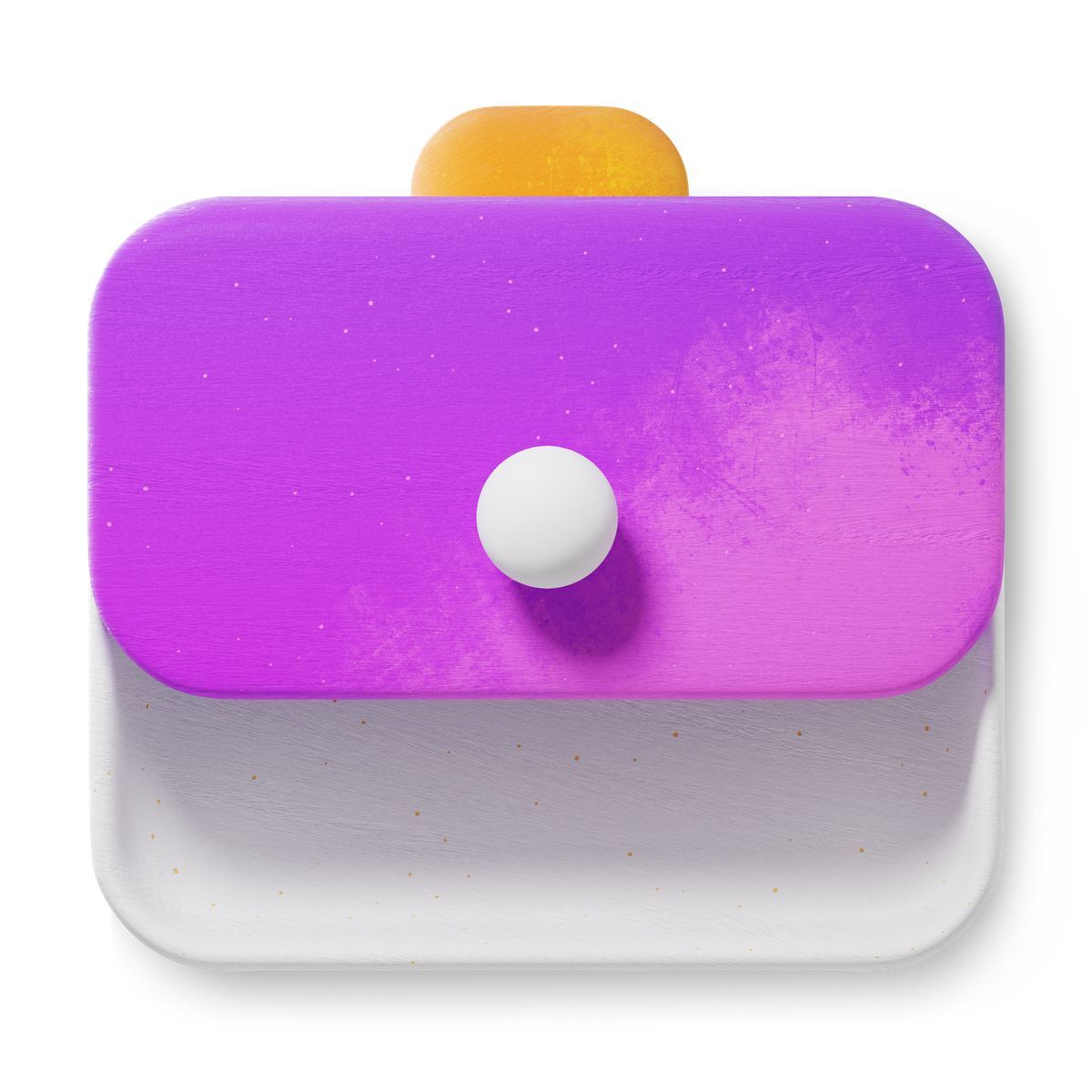 3d fluent style purple business briefcase icon for productivity and professional work icon