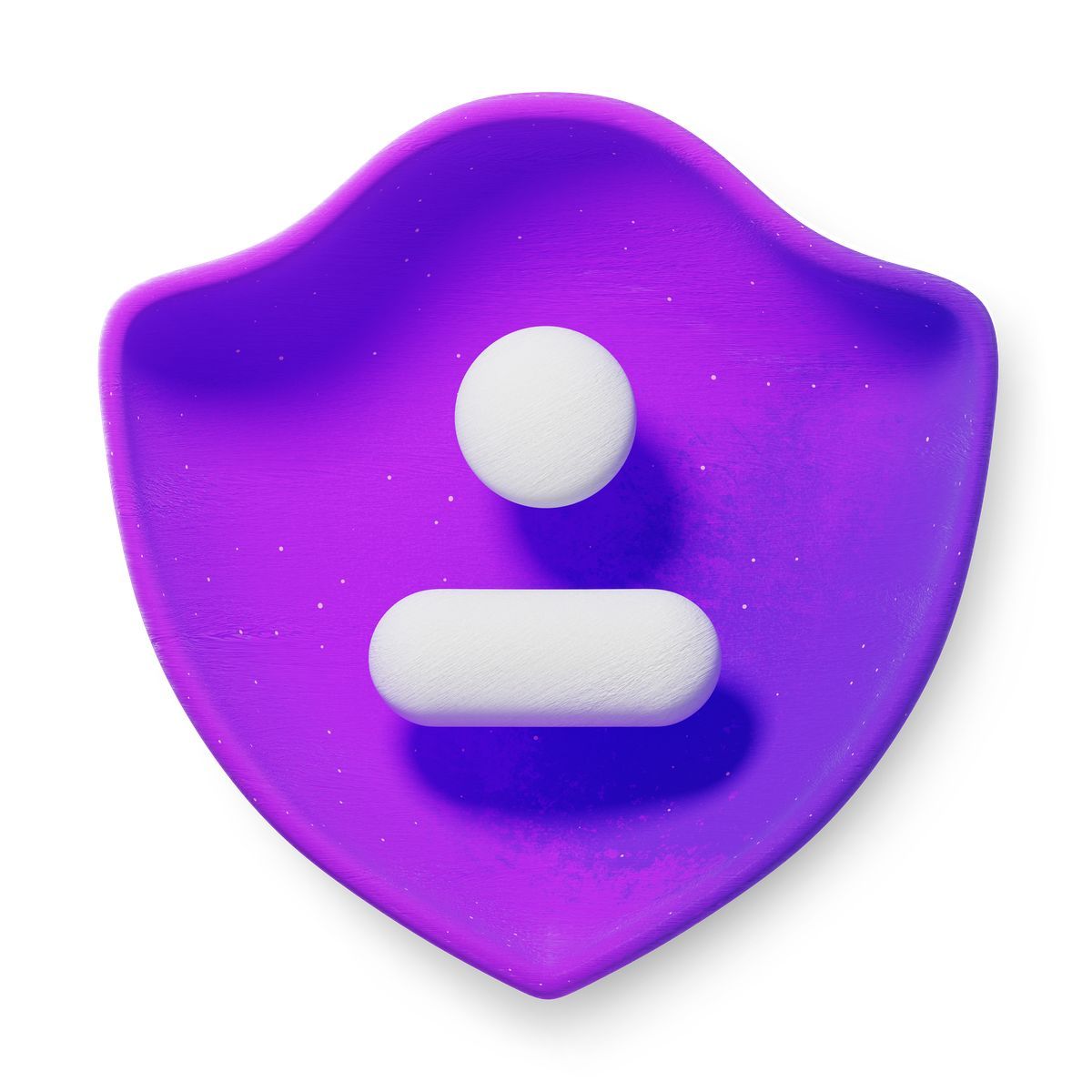 3d fluent スタイル purple security shoeld with user icon アイコン