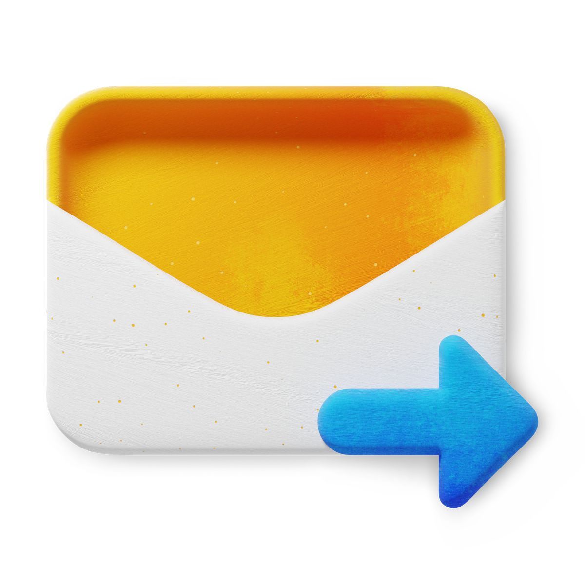 3d fluent style send email icon