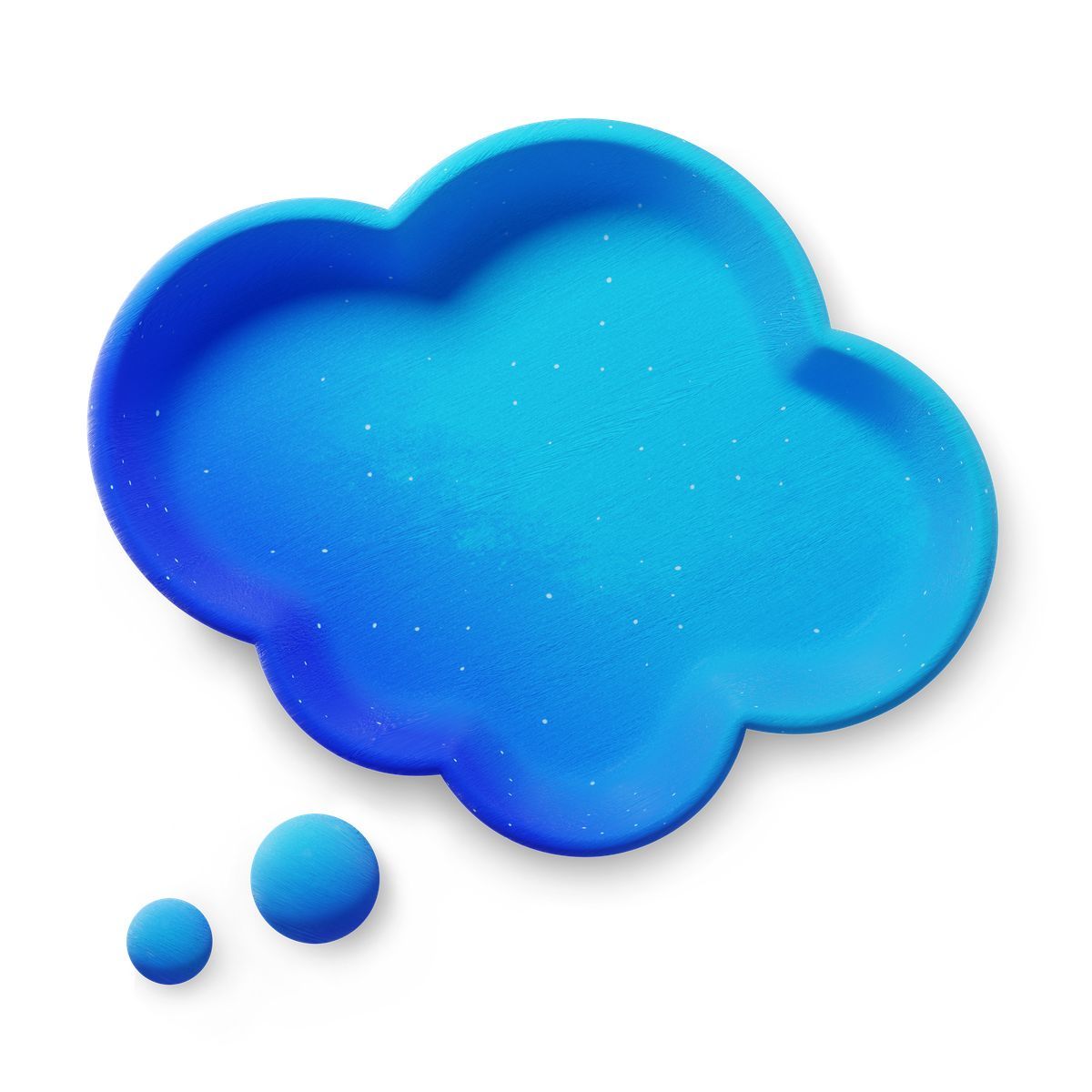 3d fluent style thinking bubble icon