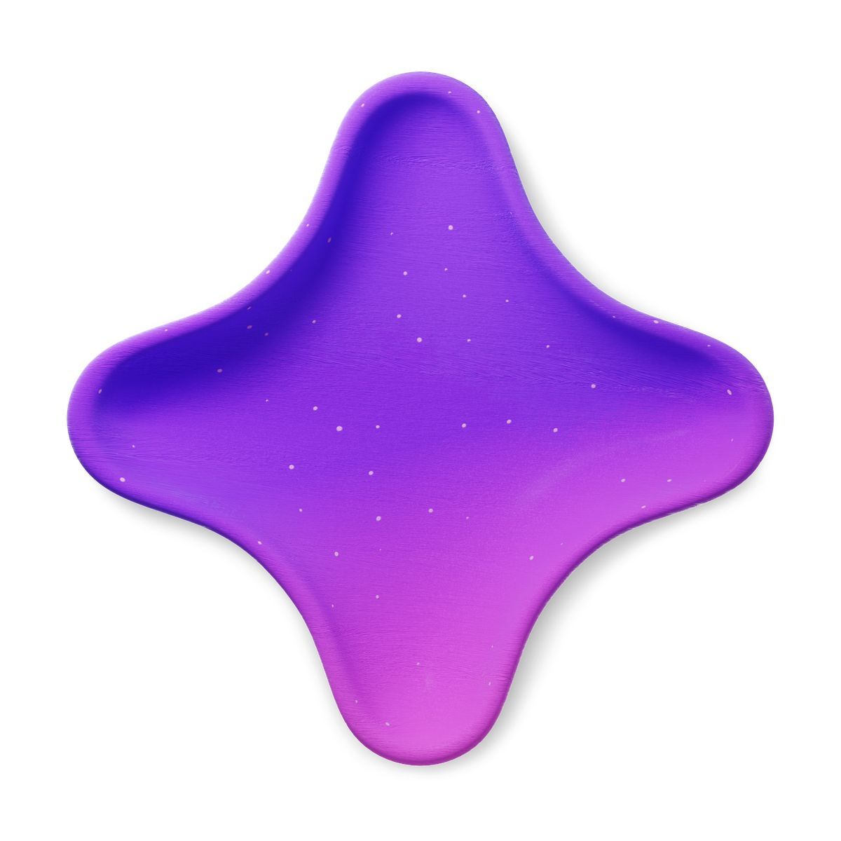 3d fluent style 3d purple ai star icon