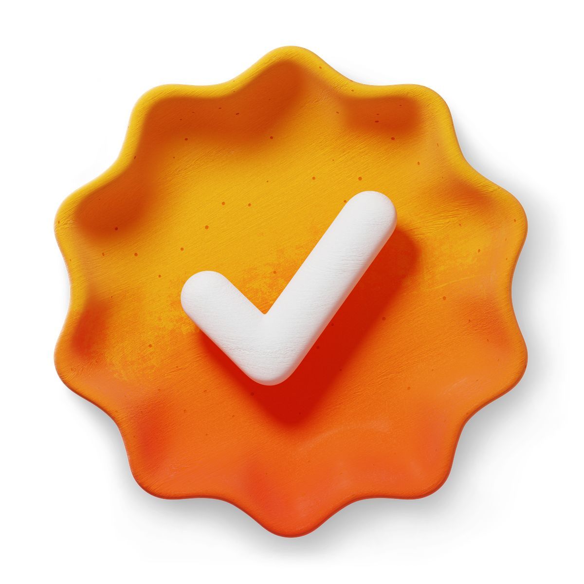 3d fluent style approval badge icon
