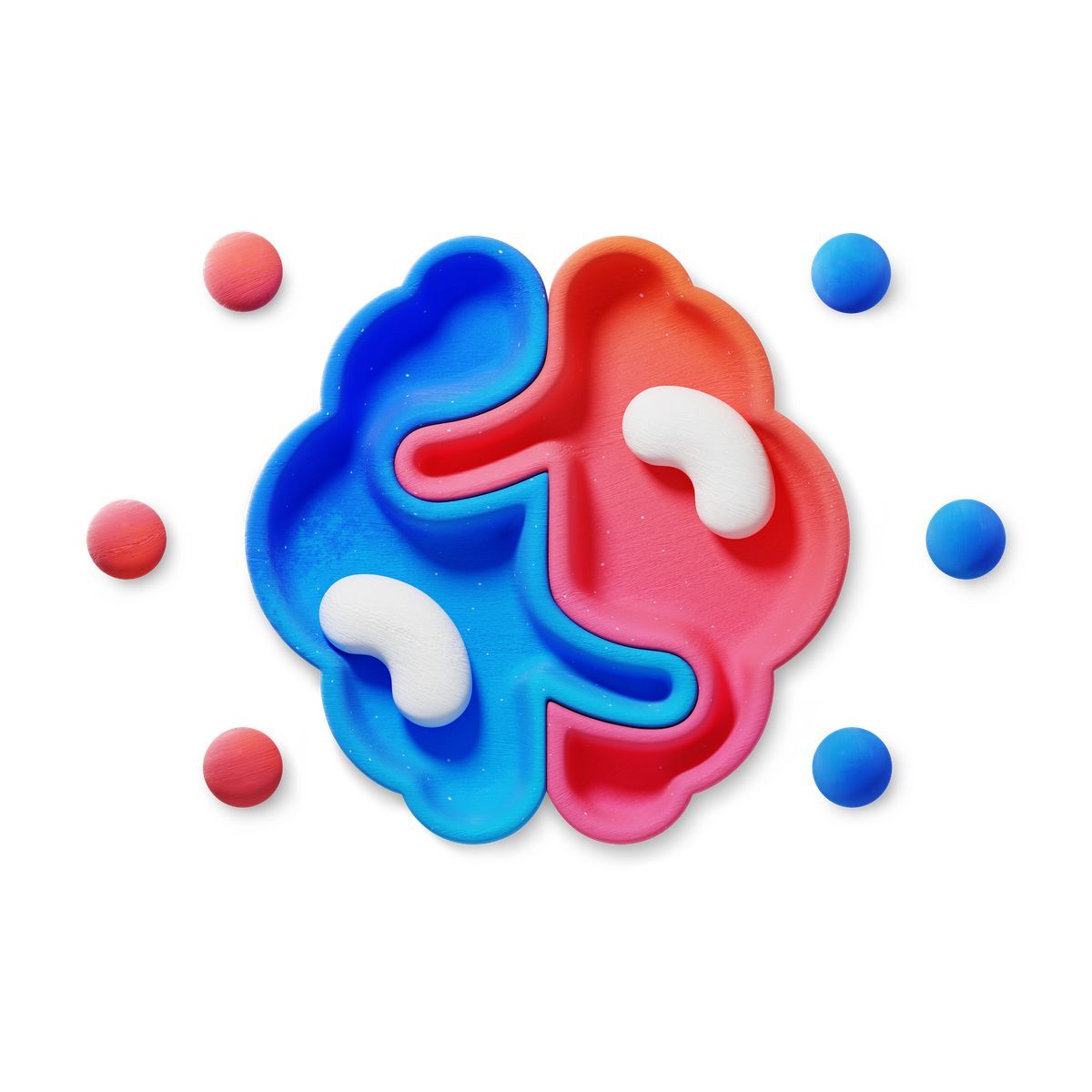 3d fluent style brain icon