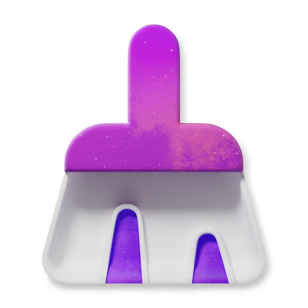 3d fluent style broom icon