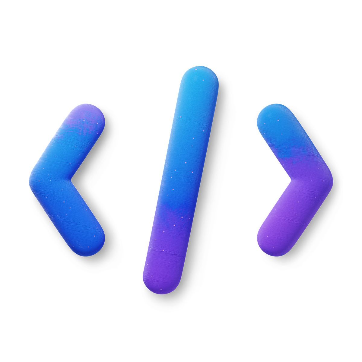 3d fluent style code brackets icon