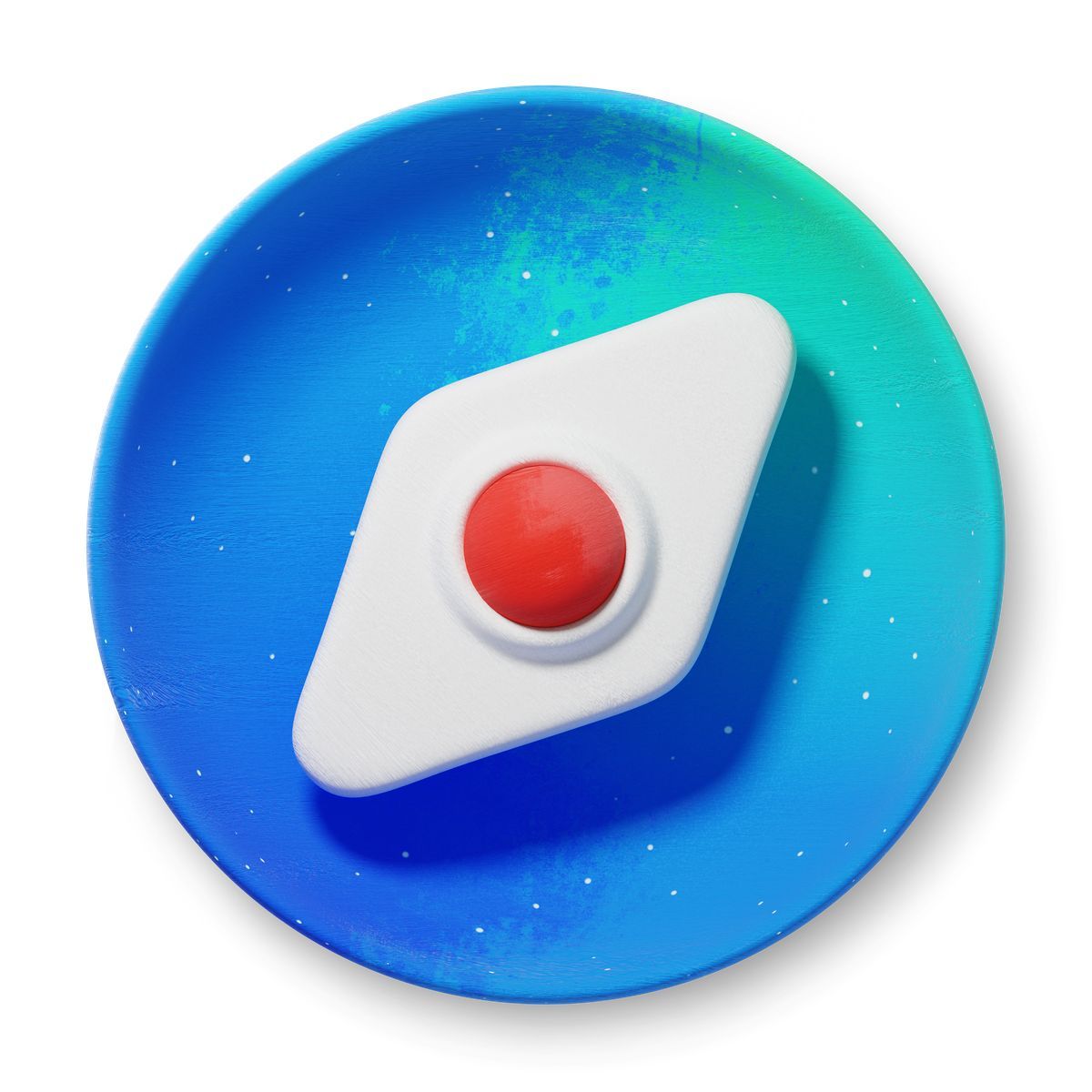 3d fluent style compass icon
