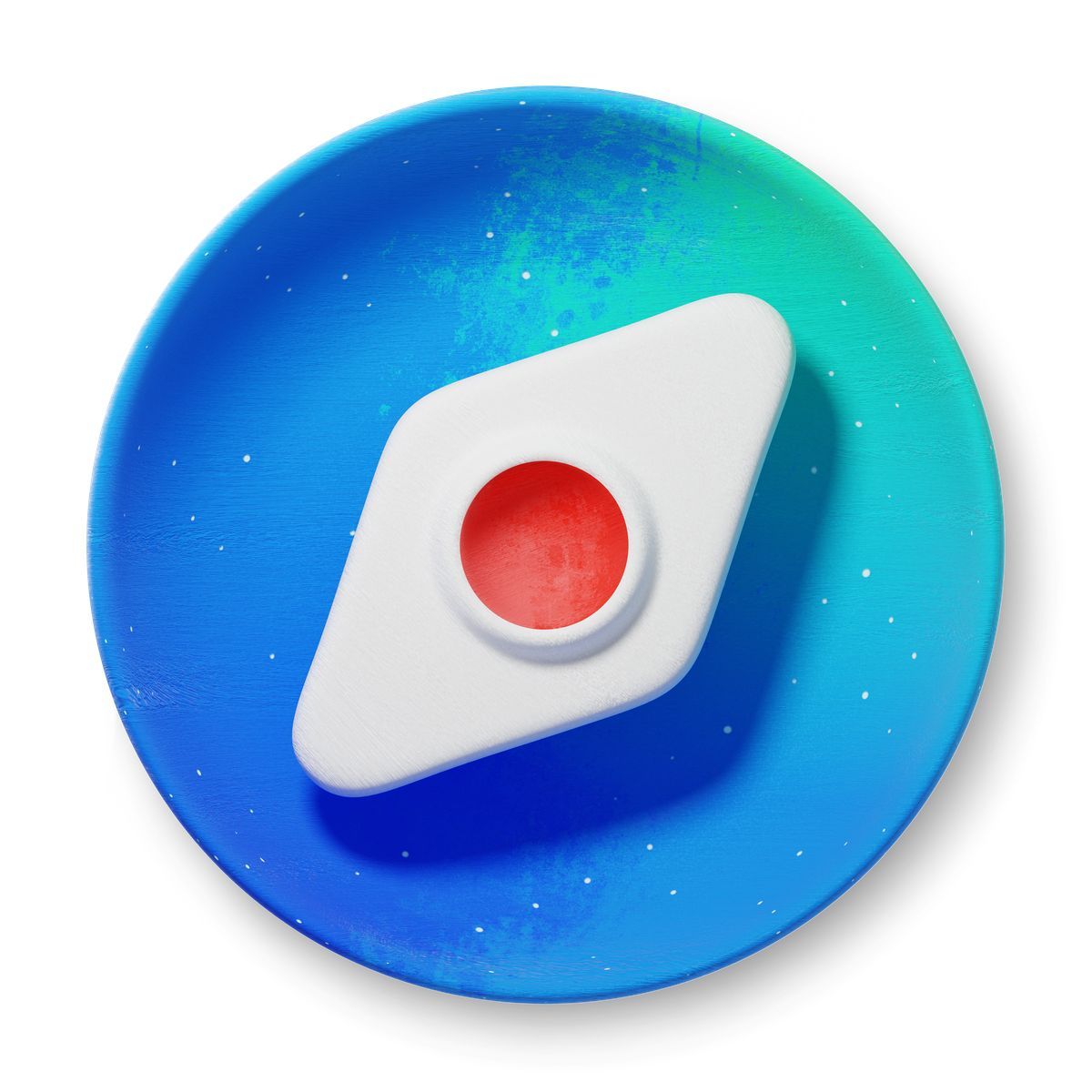 3d fluent style compass icon