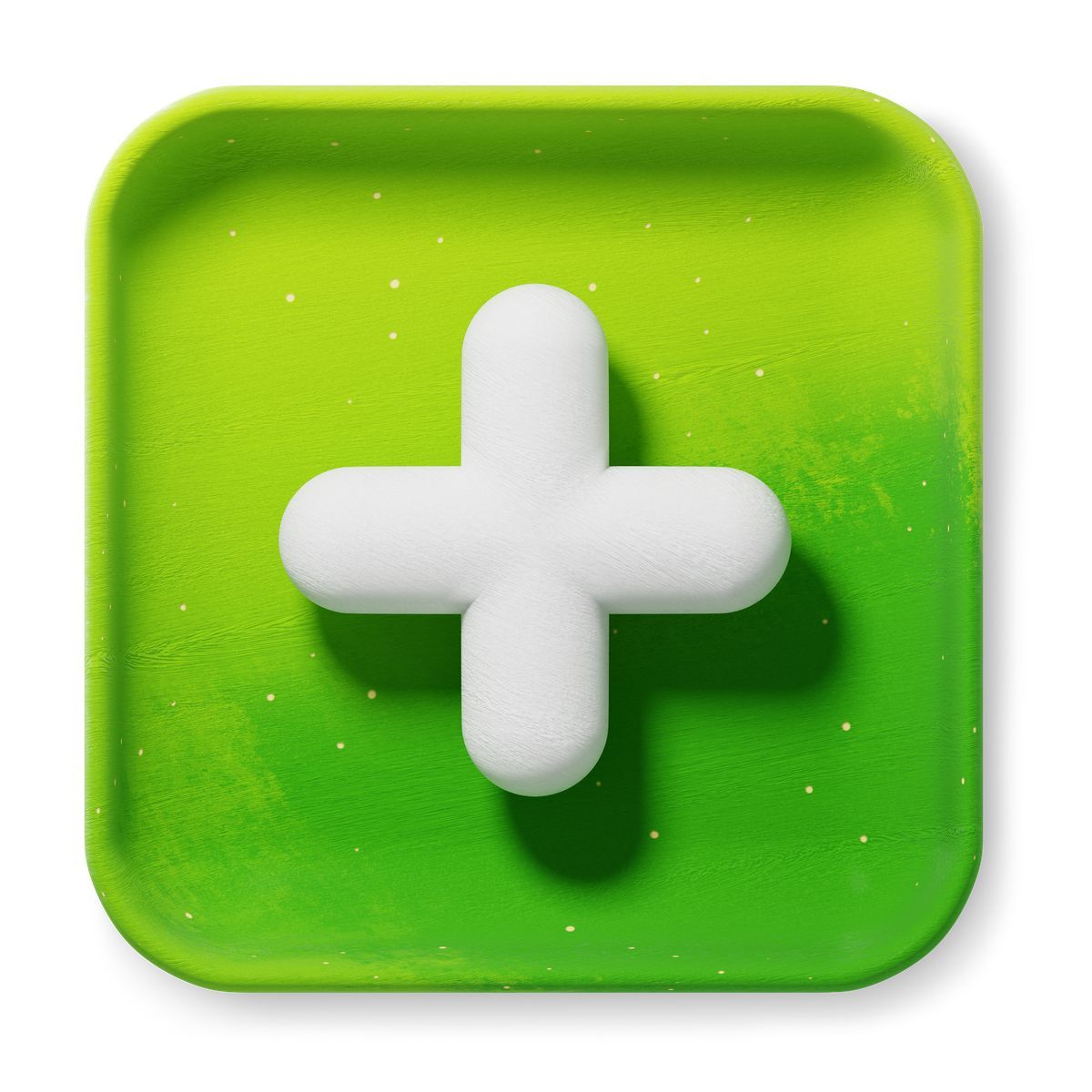 3d fluent style green add button icon