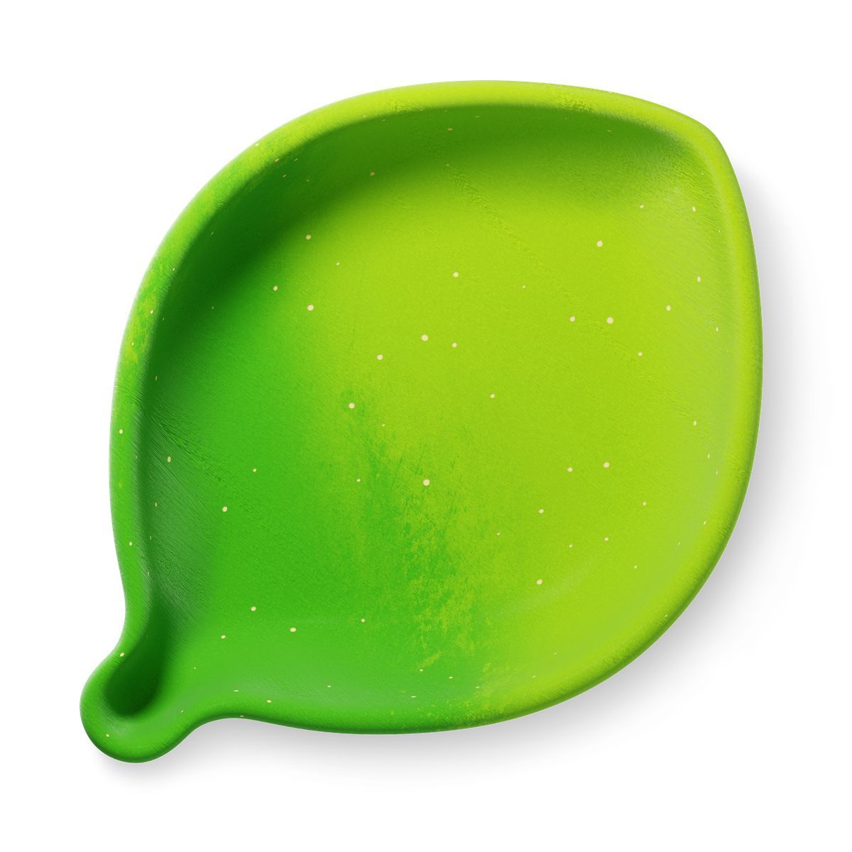 3d fluent style green gradient leaf icon